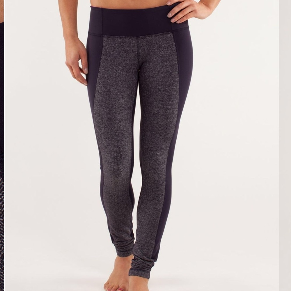Lululemon Wunder Under Herringbone Black Swan NWOT